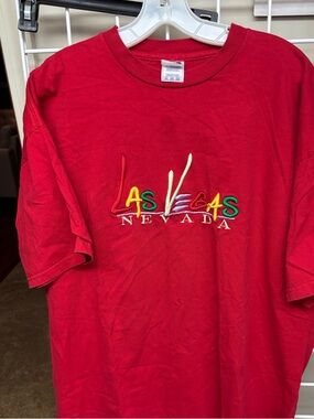 Las Vegas Nevada short sleeve T-Shirt size XXL. Embroidered everything.Cotton.